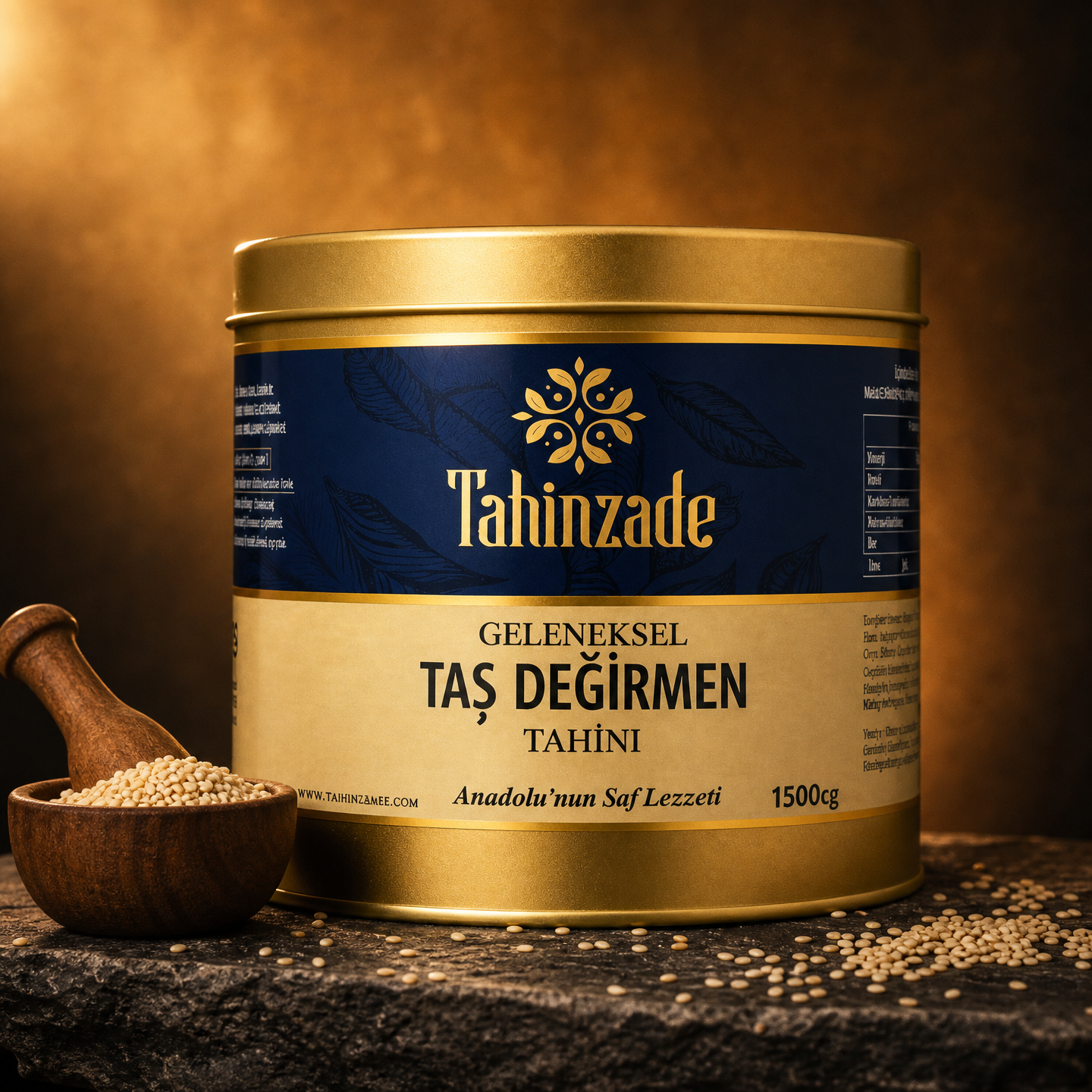 Doğal Taş Değirmen Bozkır Tahin Yerli Üretim  1.5 kg (3) 