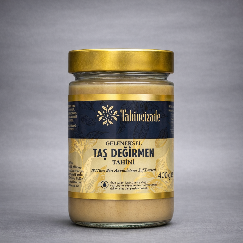 Doğal Taş Değirmen Bozkır Tahin Yerli Üretim  300 g (1) 