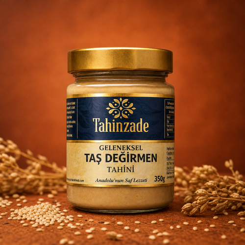 Doğal Taş Değirmen Bozkır Tahin Yerli Üretim 300 gr (4)