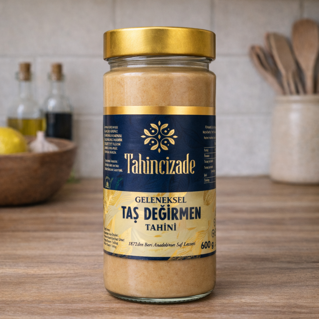 Doğal Taş Değirmen Bozkır Tahin Yerli Üretim  600 g (2) 