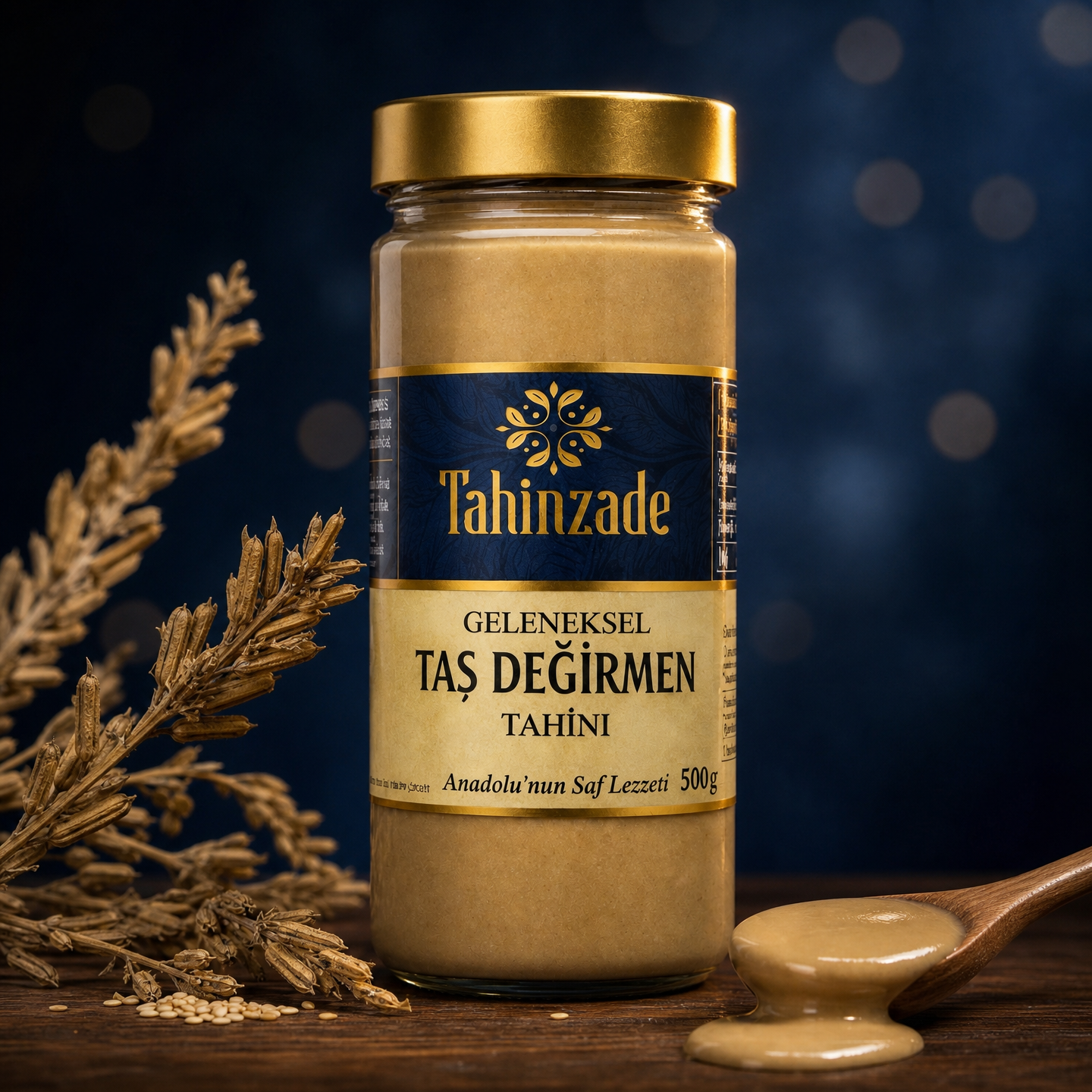 Doğal Taş Değirmen Bozkır Tahin Yerli Üretim 600 gr (4)