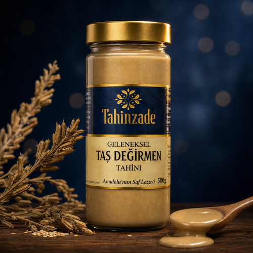 Doğal Taş Değirmen Bozkır Tahin Yerli Üretim 600 gr (4)