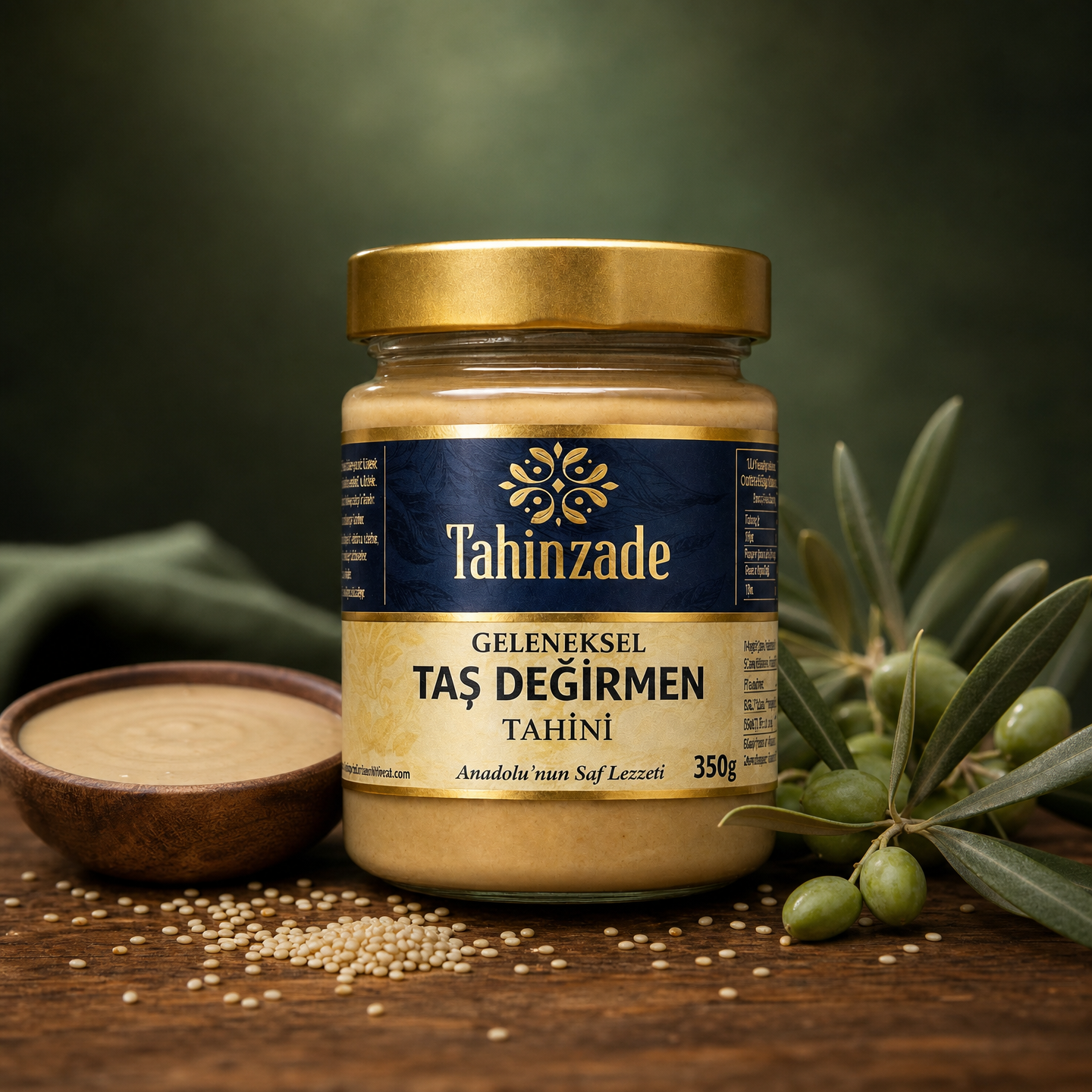 Doğal Taş Değirmen Gökova Tahin Yerli Üretim 300 g (4) 