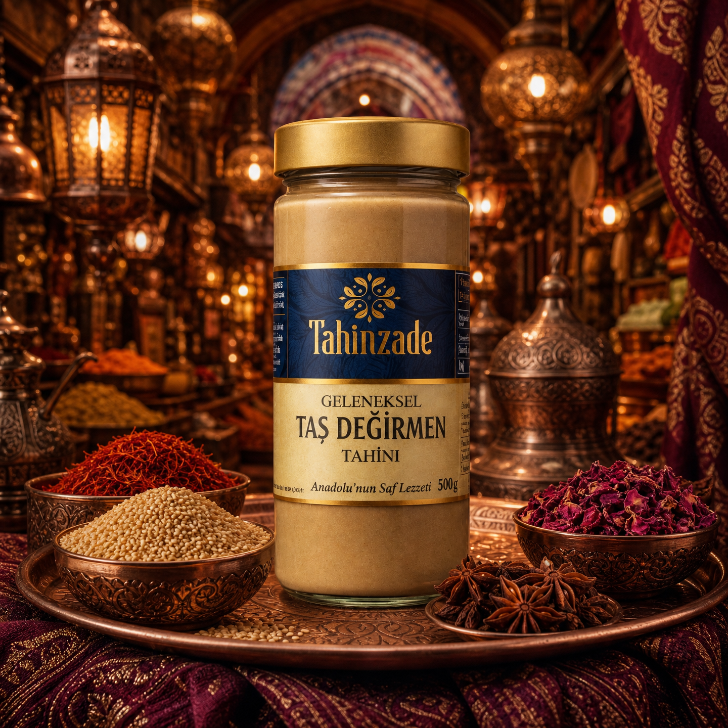 Doğal Taş Değirmen Gökova Tahin Yerli Üretim 600 g (3)